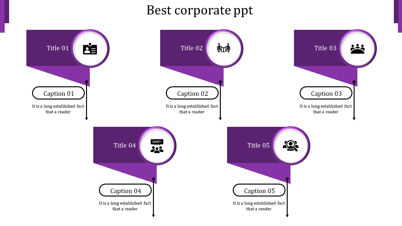 Creative Best Corporate PowerPoint Presentation-Five Node